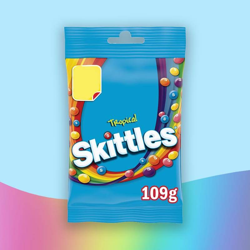 SKITTLES TROPICAL BAG 109G -- PACK OF 14