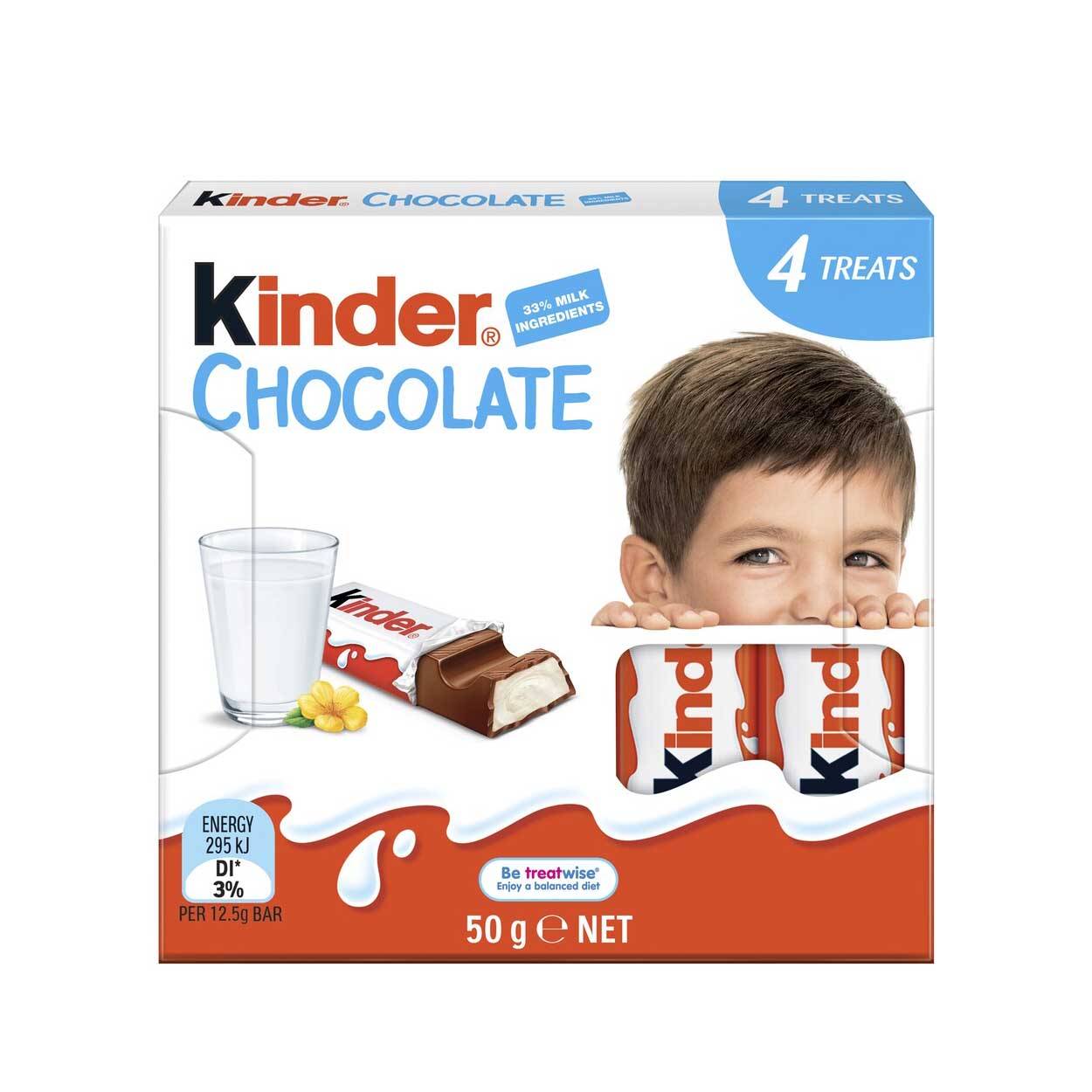 KINDER CHOCOLATE 4 BARS 50G