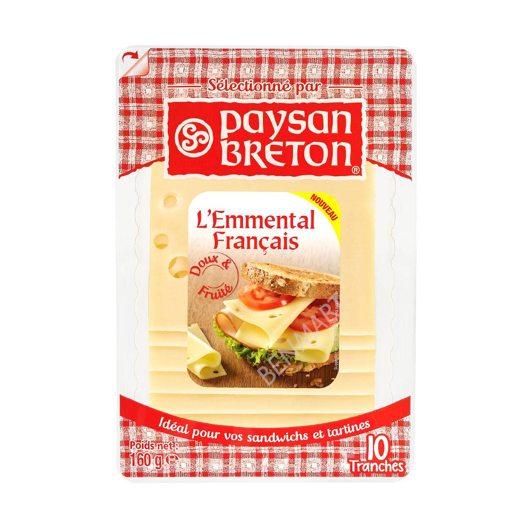 PAYSAN BRETON L EMMENTAL FRANCAIS SLICE 160G