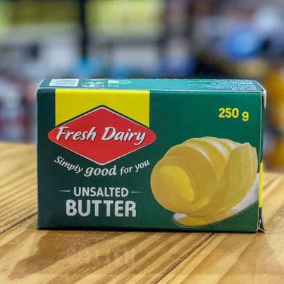 FRESH DAIRY UNSALTED BUTTER 250G