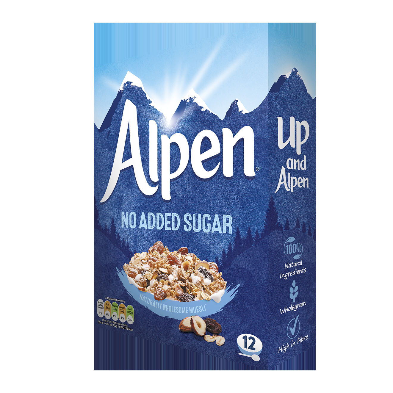 ALPEN NO SUGAR ADDED UK 550G