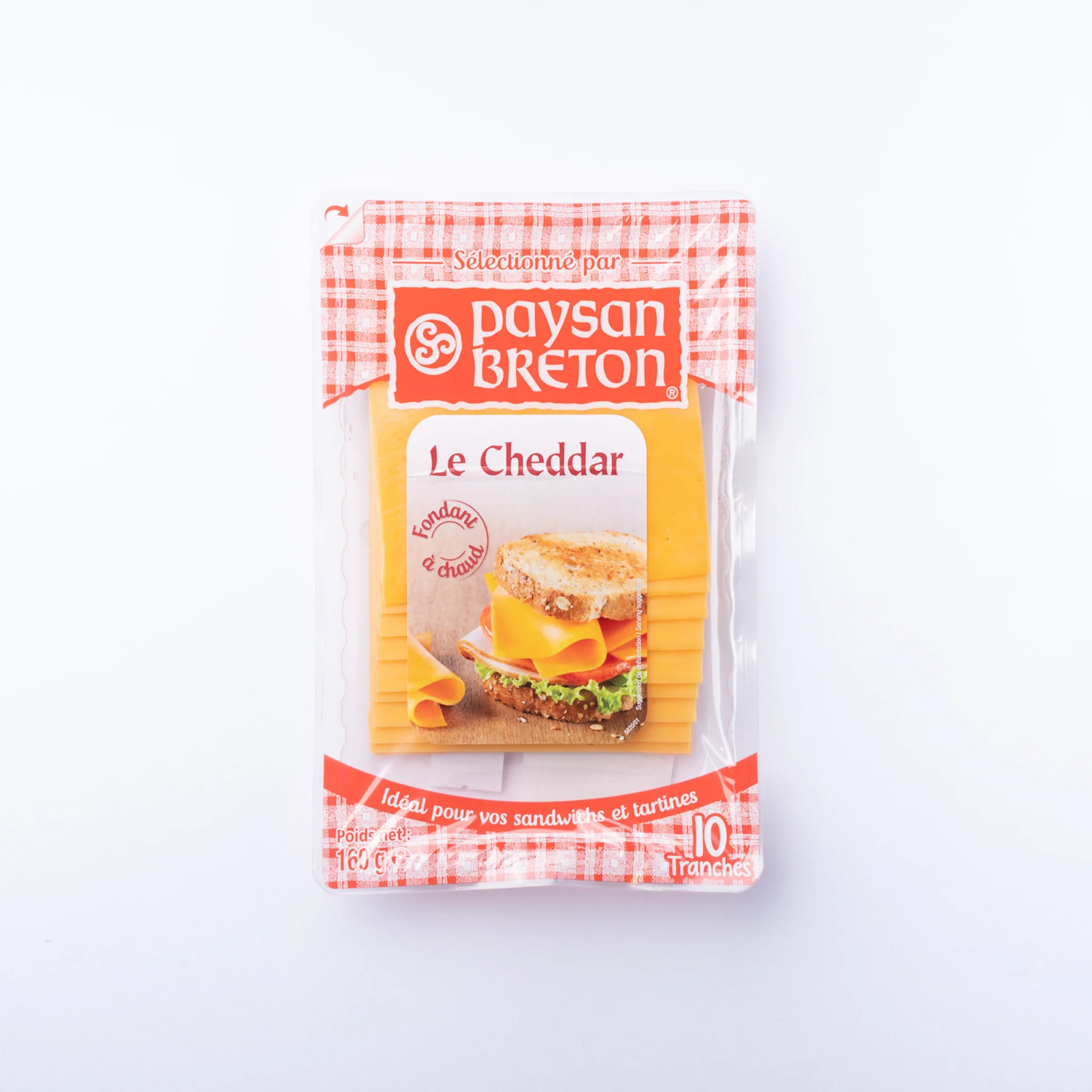 PAYSAN BRETON LE CHEDDAR RED SLICES 160G