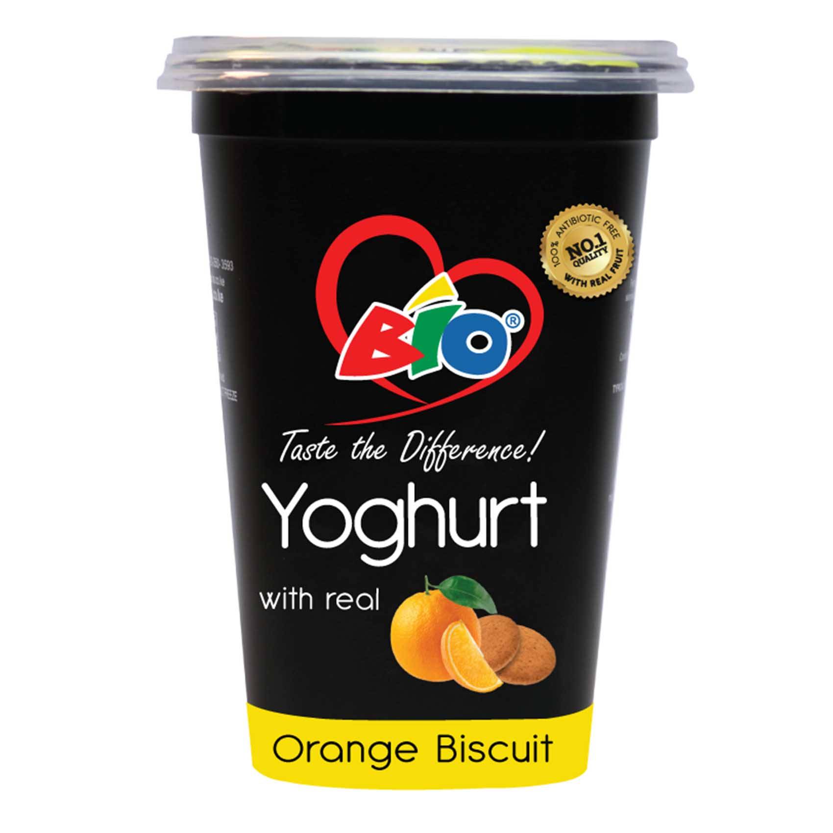 BIO YOGHURT ORANGE BISCUIT 450ML