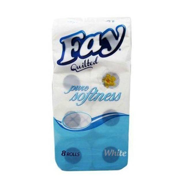 FAY TOILET PAPER WHITE 8 ROLLS