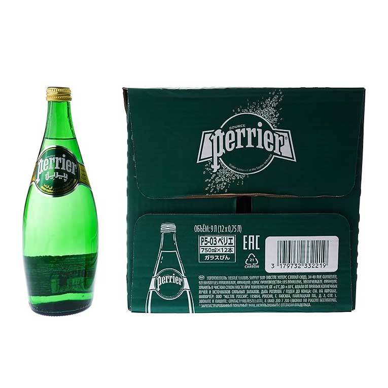 PERRIER WATER BOTTLE 750ML -- PACK OF 12