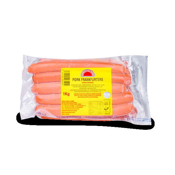 FARMERS CHOICE PORK FRANKFURTERS 1KG
