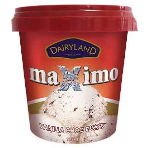 DAIRYLAND MAXIMO VANILLA CHOC FLAKES 175ML