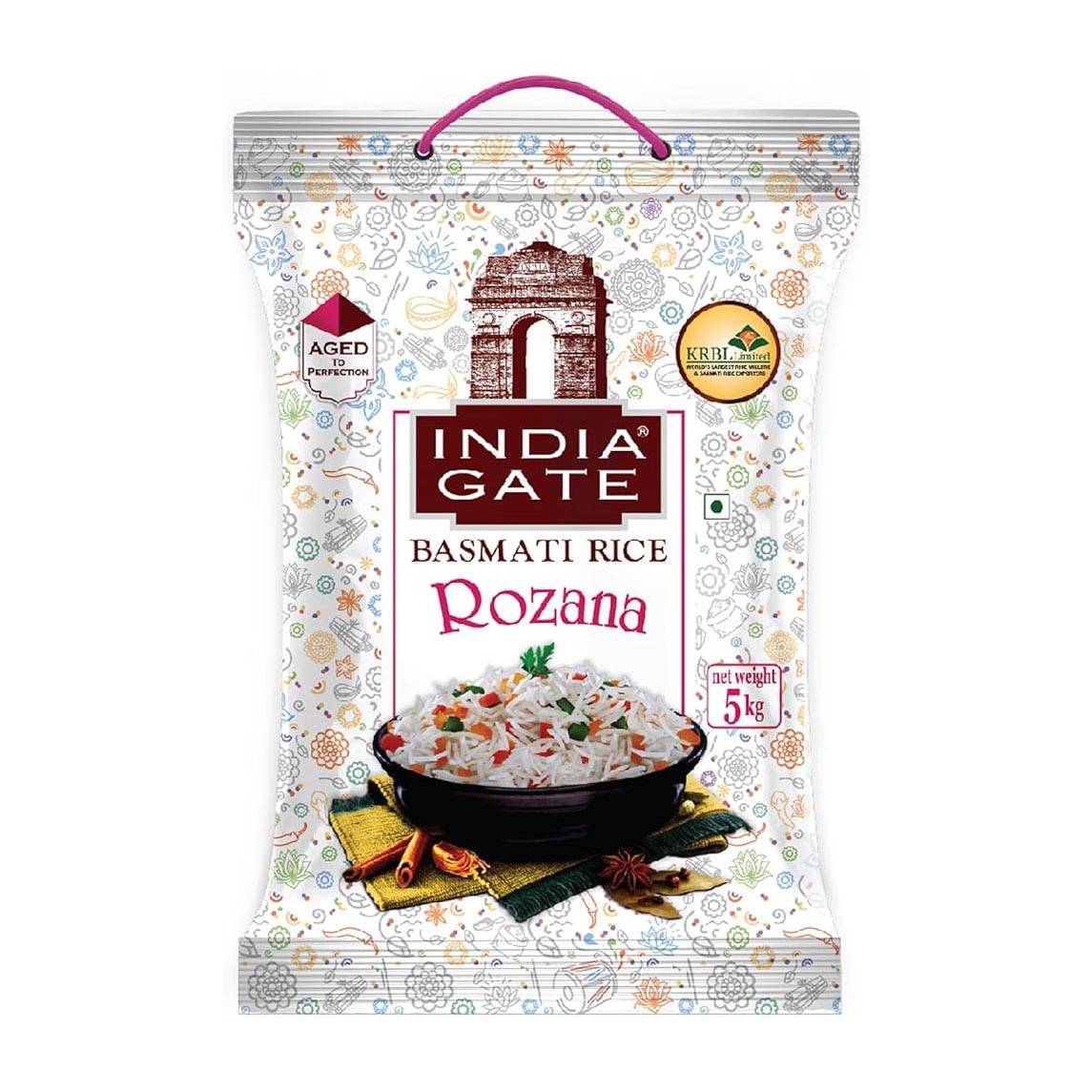 INDIA GATE BASMATI RICE FEAT ROZZANA 5KG