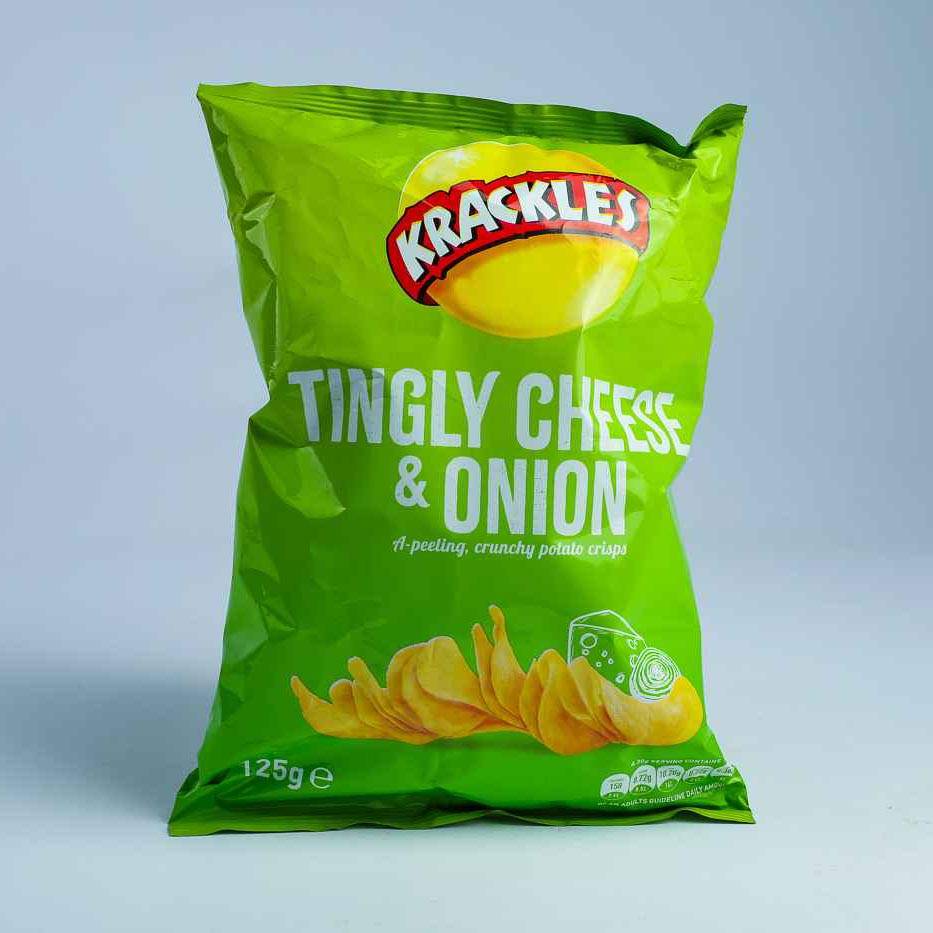 KRACKLES TINGLY CHEESE N ONION 125G