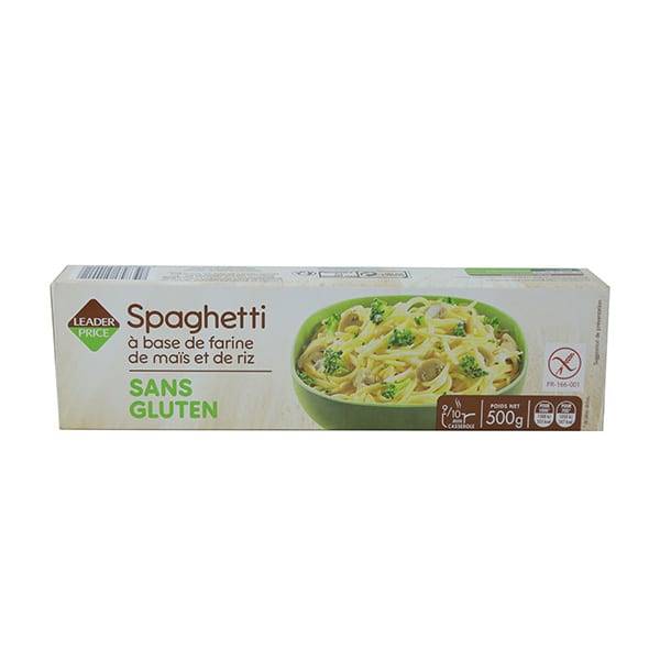 LEADER PRICE SPAGHETTI DE MAIS N DE RIZ SANS GLUTEN 500G