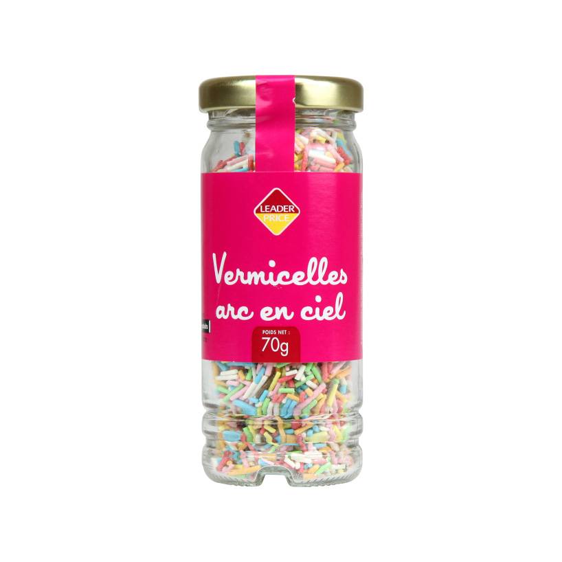 LEADER PRICE VERMICELLES ARC EN CIEL 70G