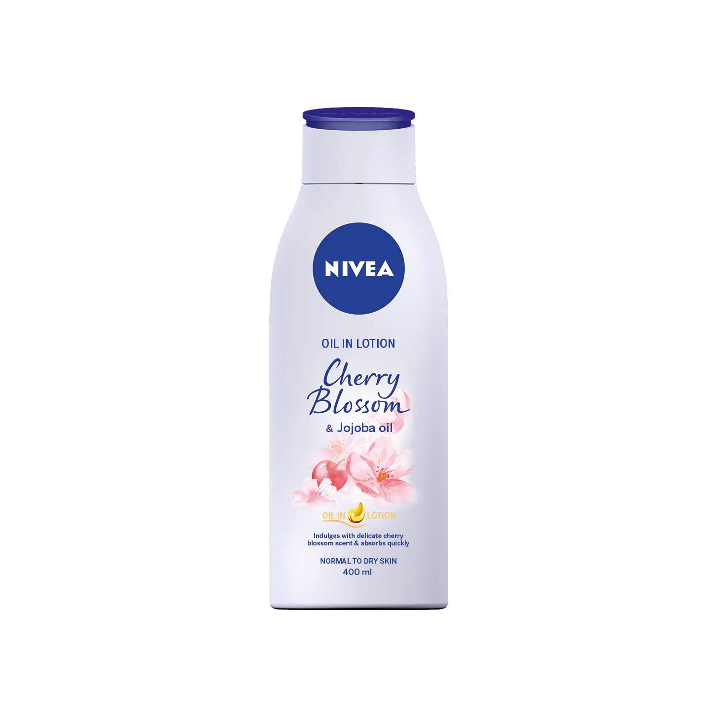 NIVEA OIL IN LOTION CHERRY BLOSSON n JOJOBA OIL  400ML