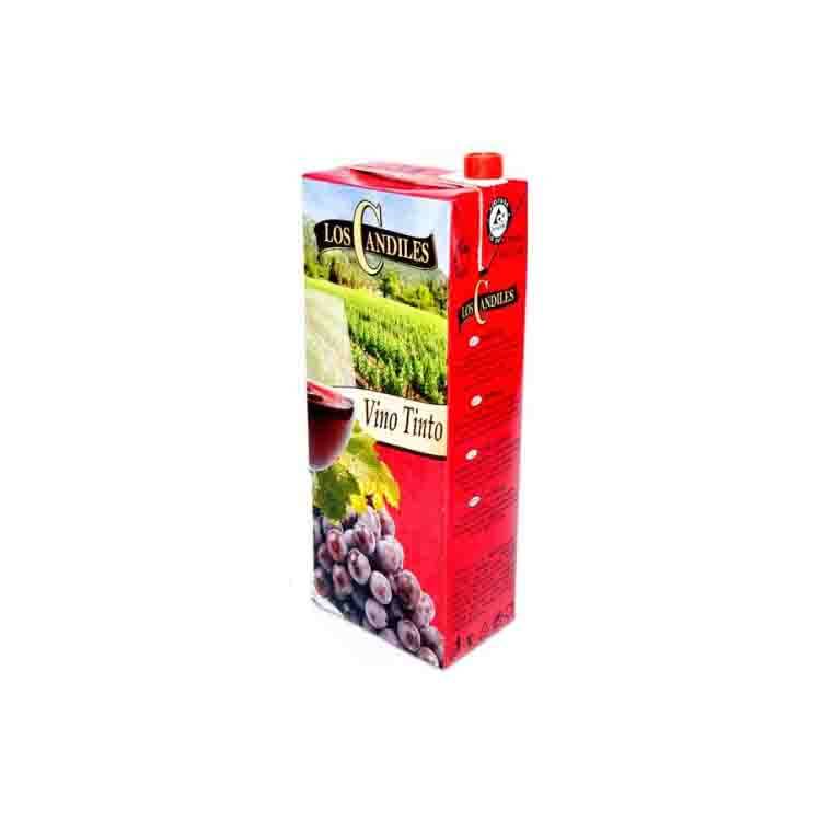 LOS CANDILES VINO TINTO TETRA PACK 1L