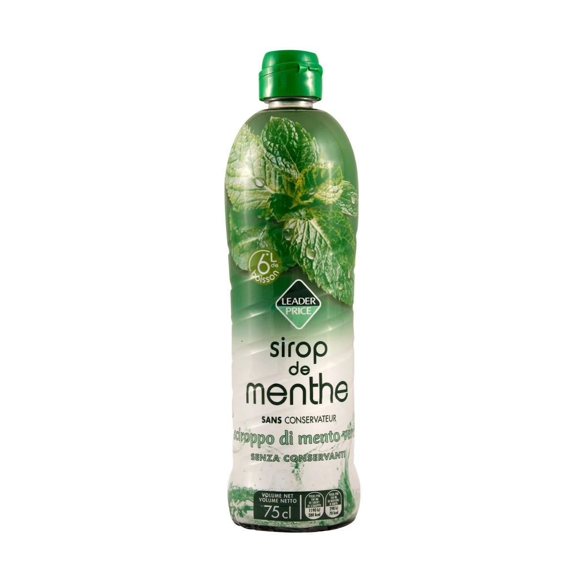 LEADER PRICE SIROP DE MENTHE 75CL