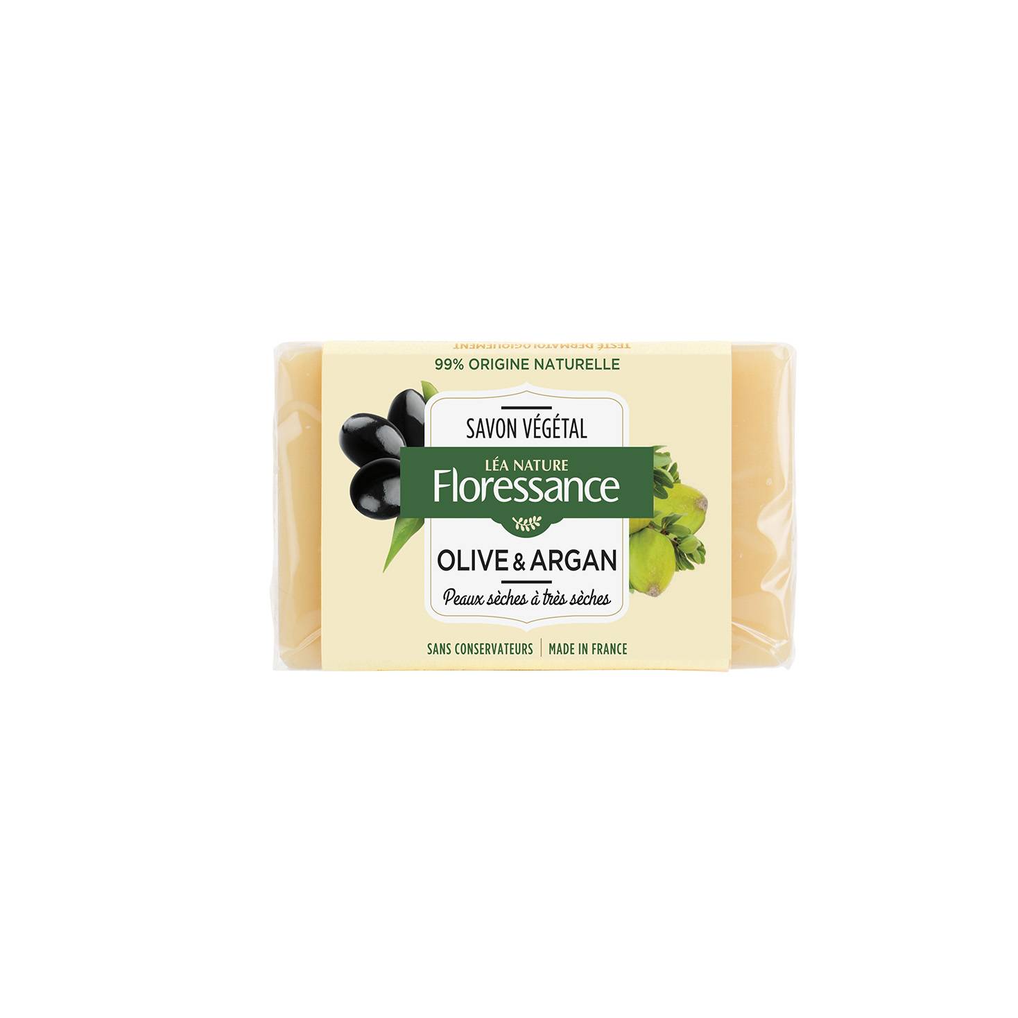 LN FLORESSANCE OLIVE N ARGAN BAR SOAP 100G