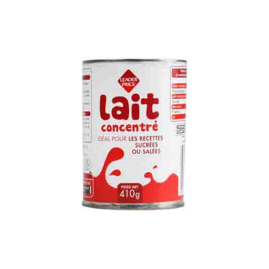 LEADER PRICE LAIT CONCENTRE SUCREES OU SALEES 410G