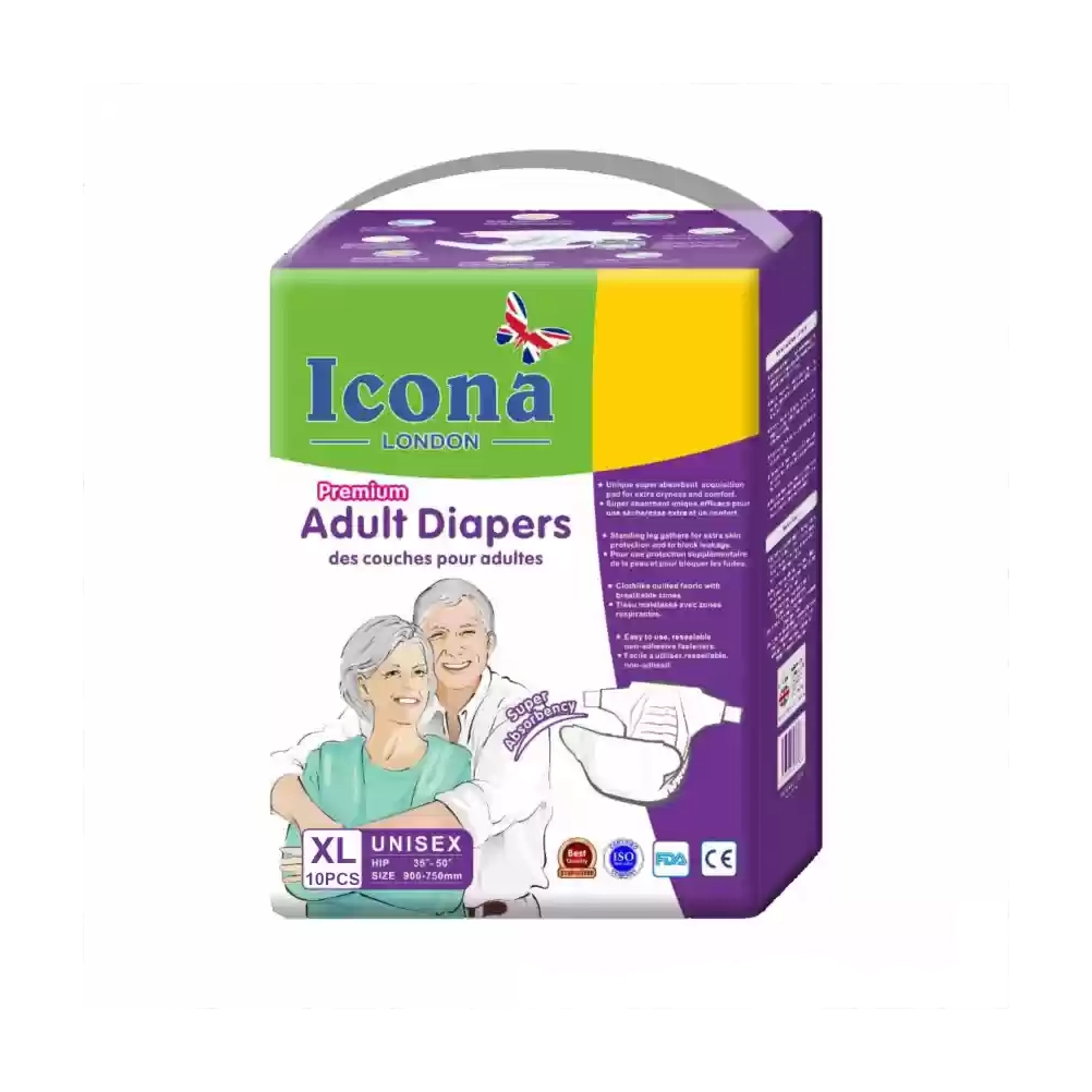 ICONA LONDON ADULT DIAPERS XLARGE 10PCS