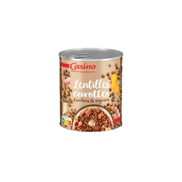 CASINO LENTILLES CAROTTES 400G