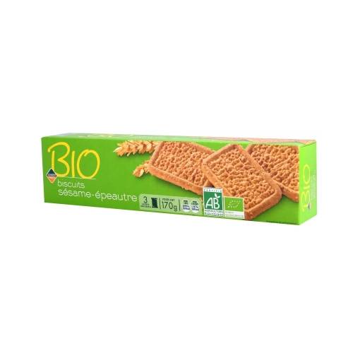 LEADER PRICE BIO BISCUITS BLE EPAUTRE SESAME 170G