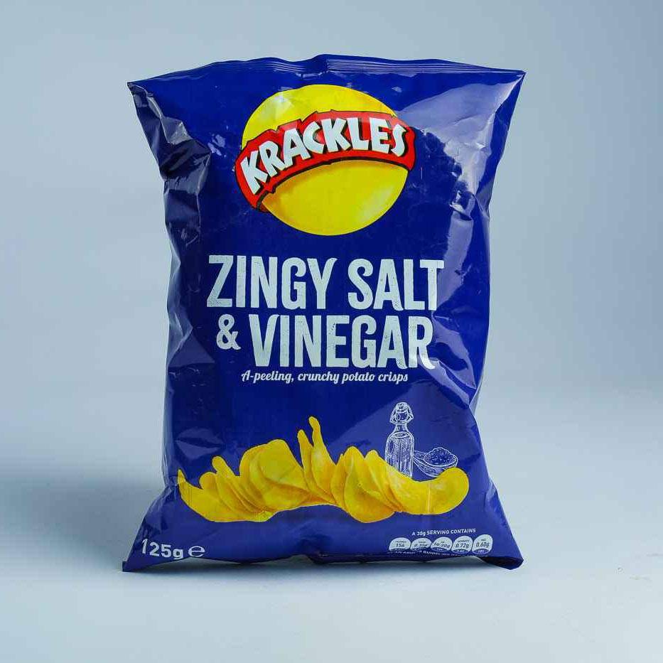 KRACKLES ZINGY SALT N VINEGAR 125