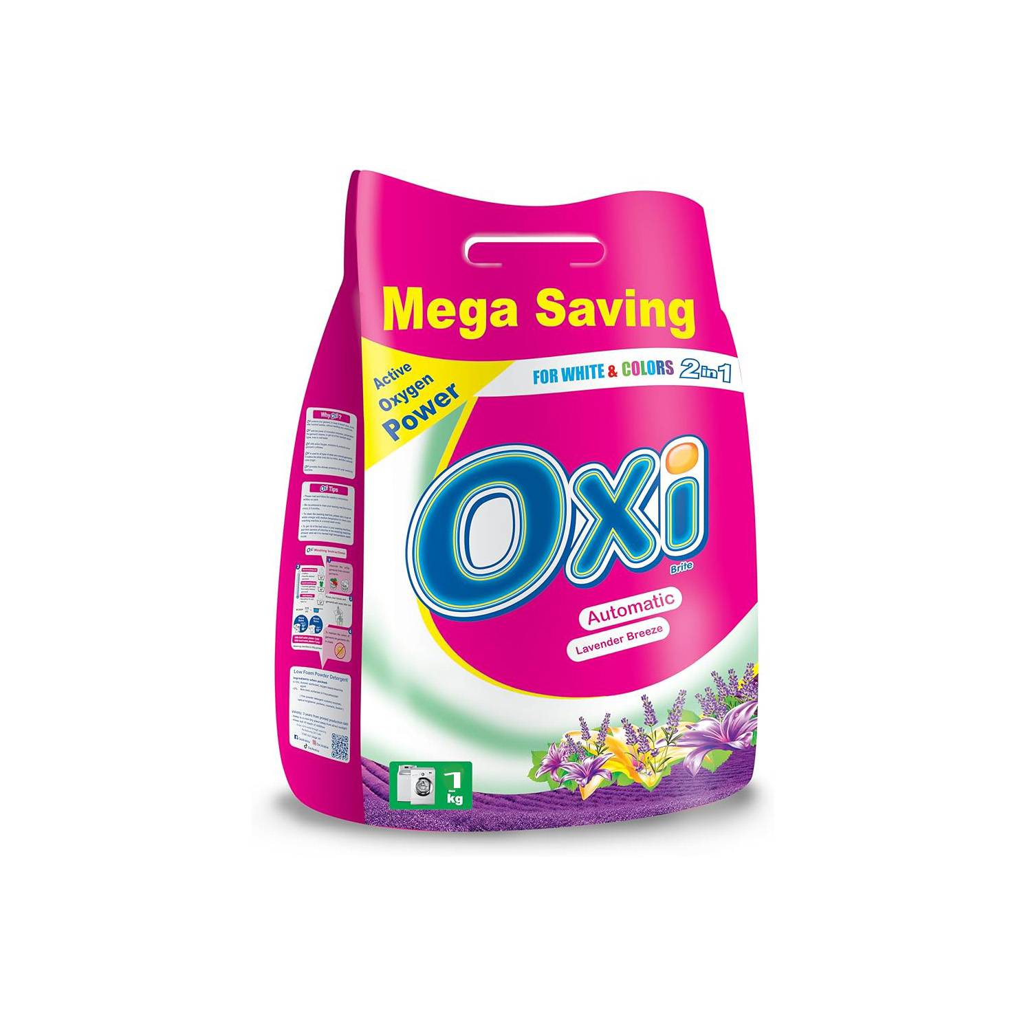 OXI HAND WASHING POWDER LAVENDER BREEZE 1KG