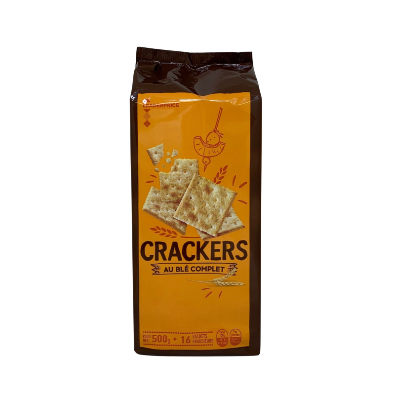 LEADER PRICE CRACKERS AU BLE COMPLET 500G