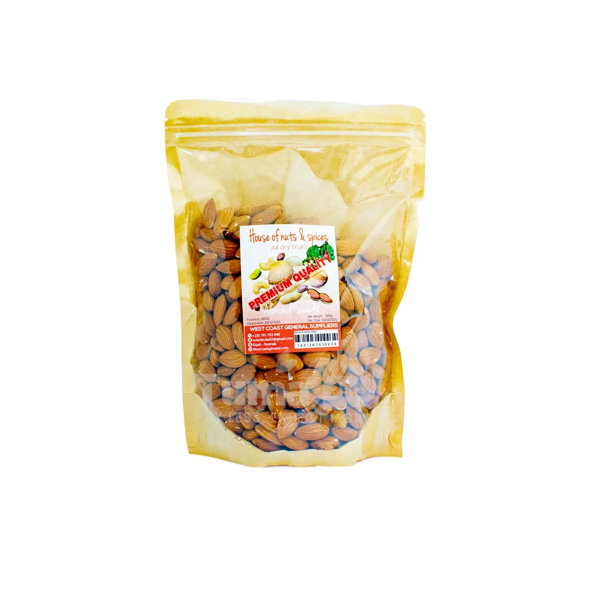 HOUSE OF NUTS N SPICES ALMONDS 500G