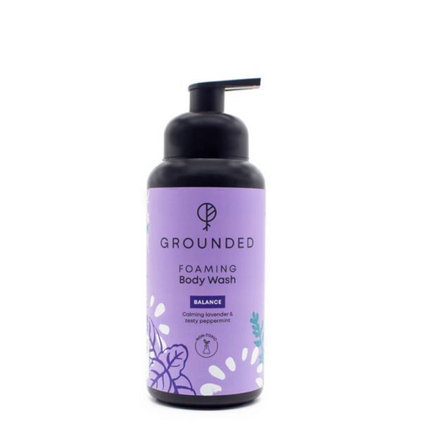 GROUNDED FOAMING BODY WASH PEPPERMINT LAVENDER 500ML