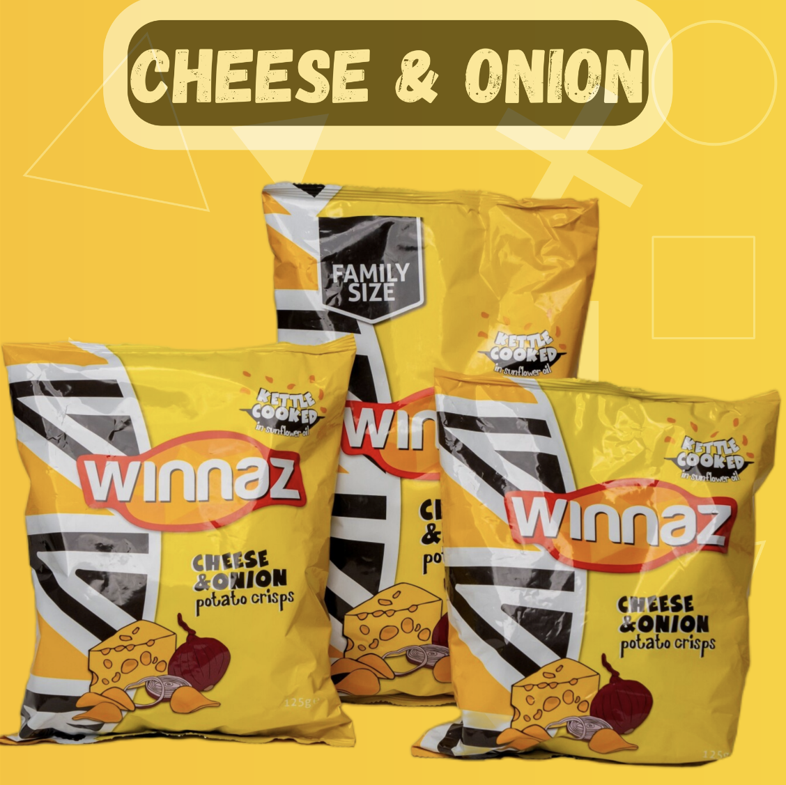 WINNAZ CHEESE N ONIONS PATATO CHIPS 225G