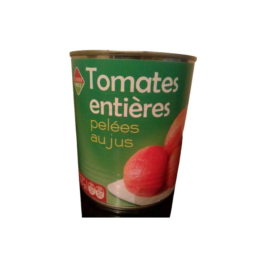 LEADER PRICE TOMATES PELEES AU JUS 383G