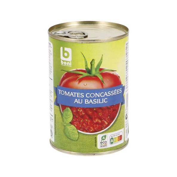 BONI TOMATES CONCASSEES AU BASILIC 400G