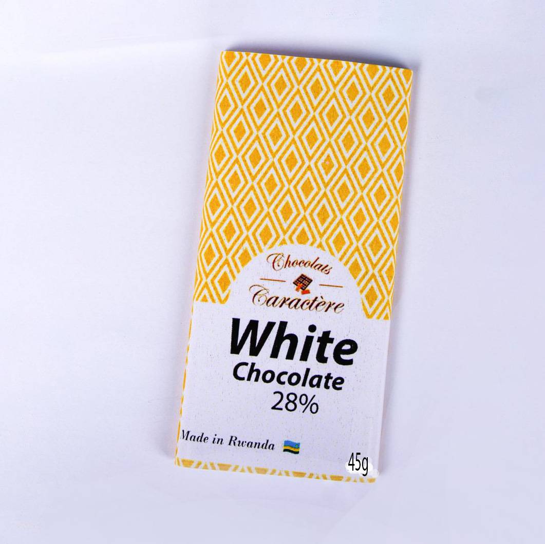 CHOCOLATS CARACTERE WHITE CHOCOLATE BAR 28PERC 45G