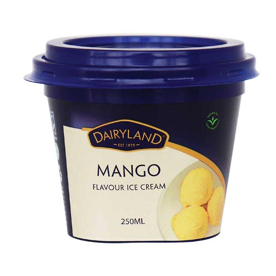 DAIRYLAND CUPS MANGO FLAVOUR ICE CREAM 250ML