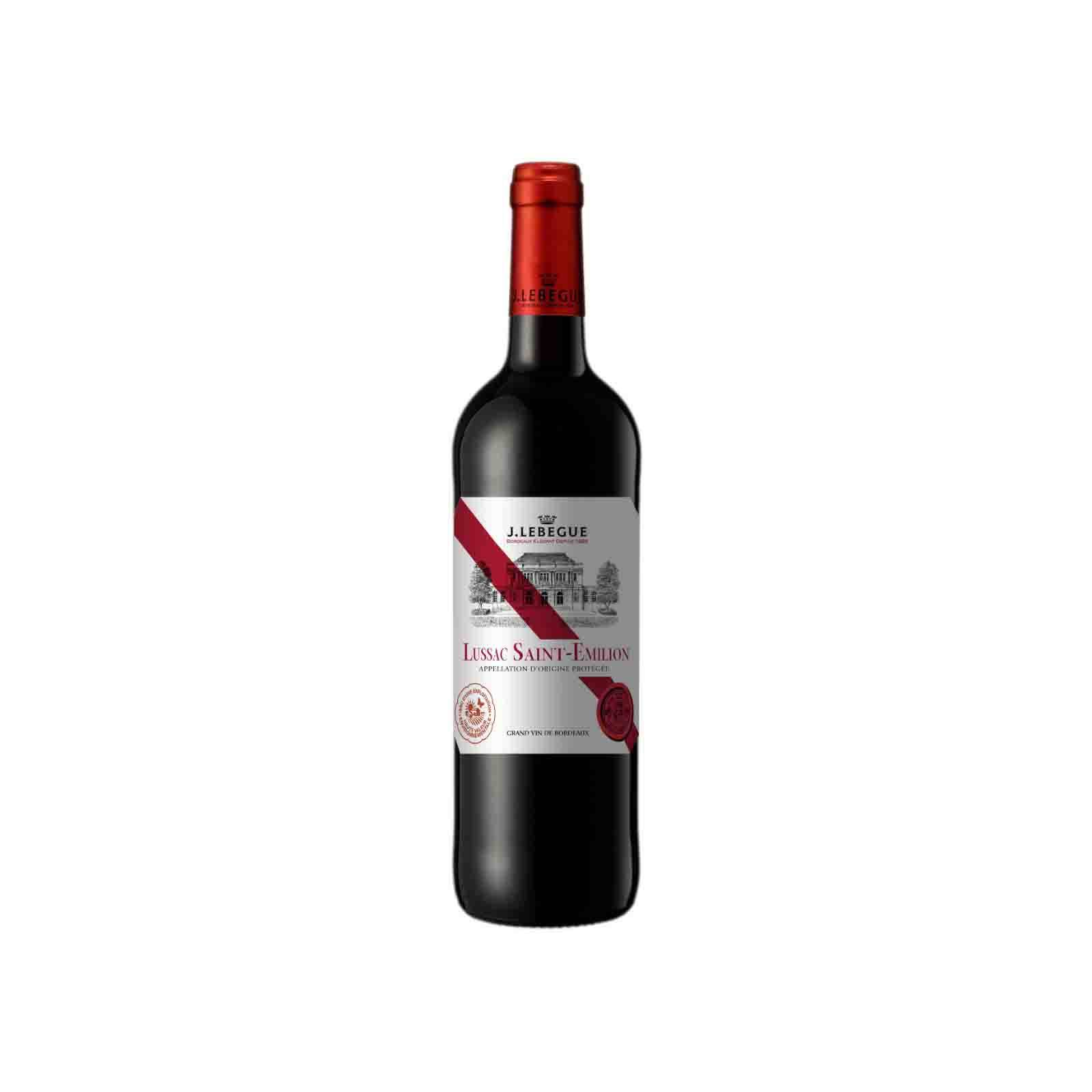 J LEBEGUE LUSSAC SAINT EMILION RED WINE 75CL