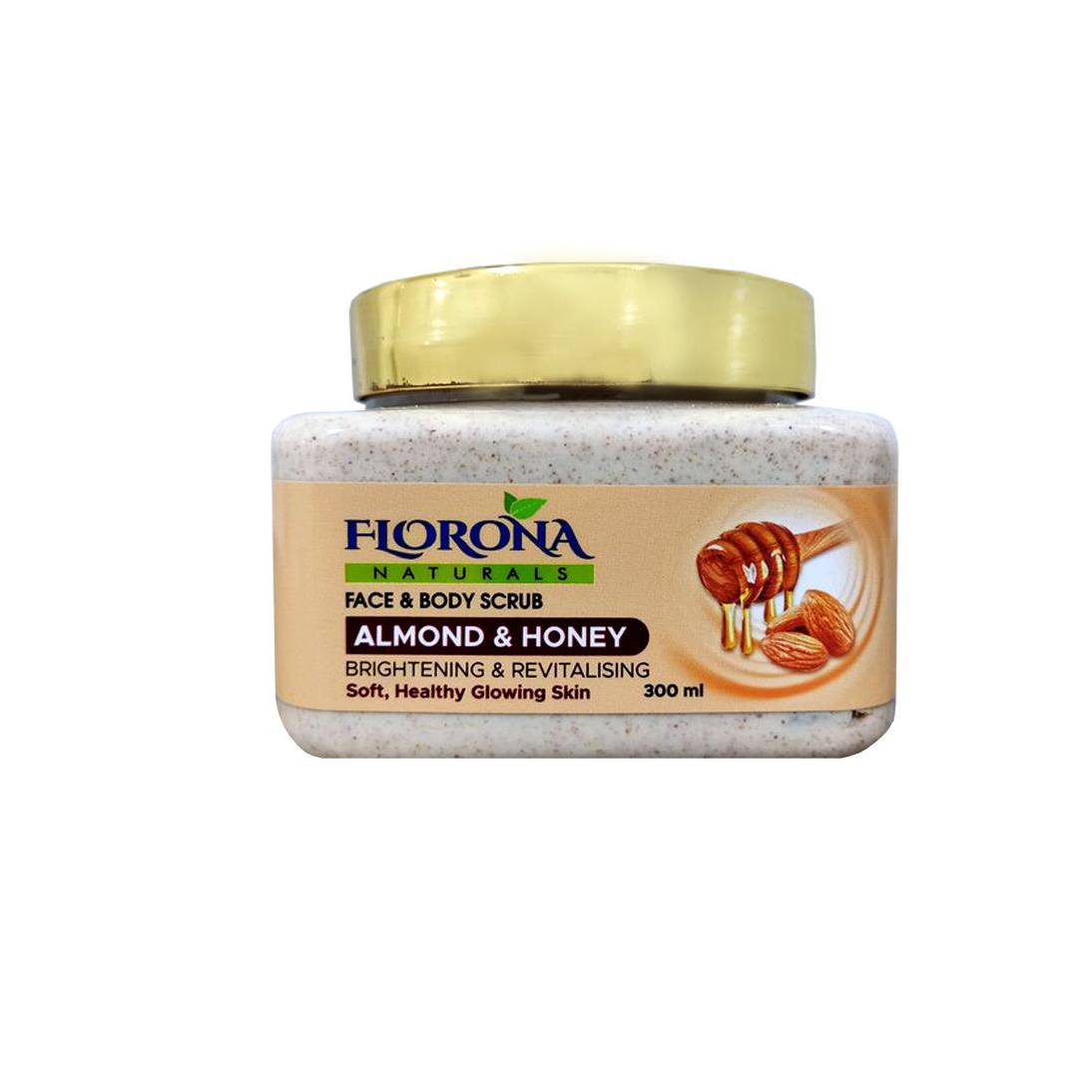 FLORONA ALMOND N HONEY FACE N BODY SCRUB 300G