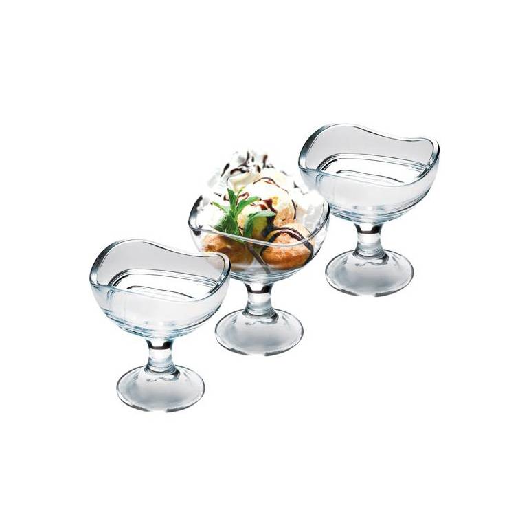 ICE CREAM CUP GLASS SET 3PCS