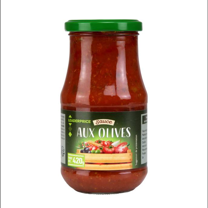 LEADER PRICE SAUCE AUX OLIVES 420G