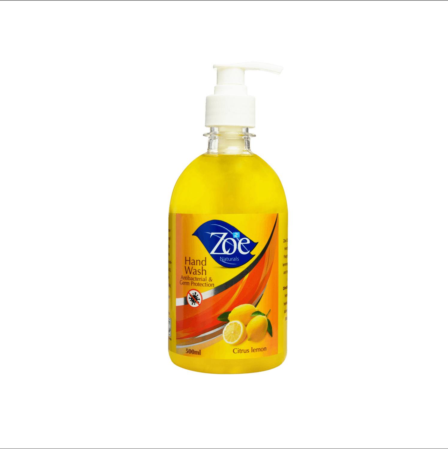 ZOE NATURALS HAND WASH LEMON 300ML