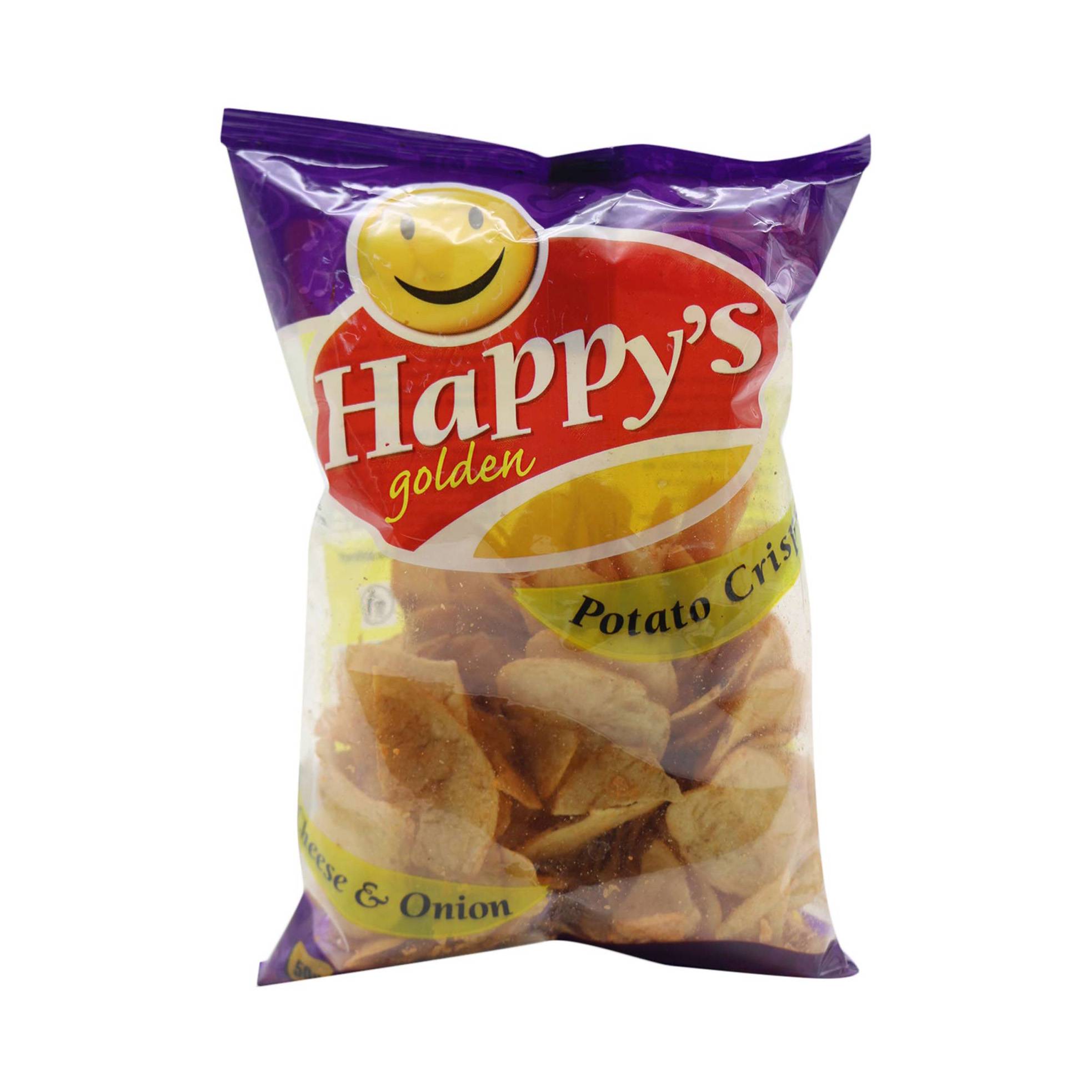 HAPPYS GOLDEN CHEESE N ONION POTATO CRISPS 400G