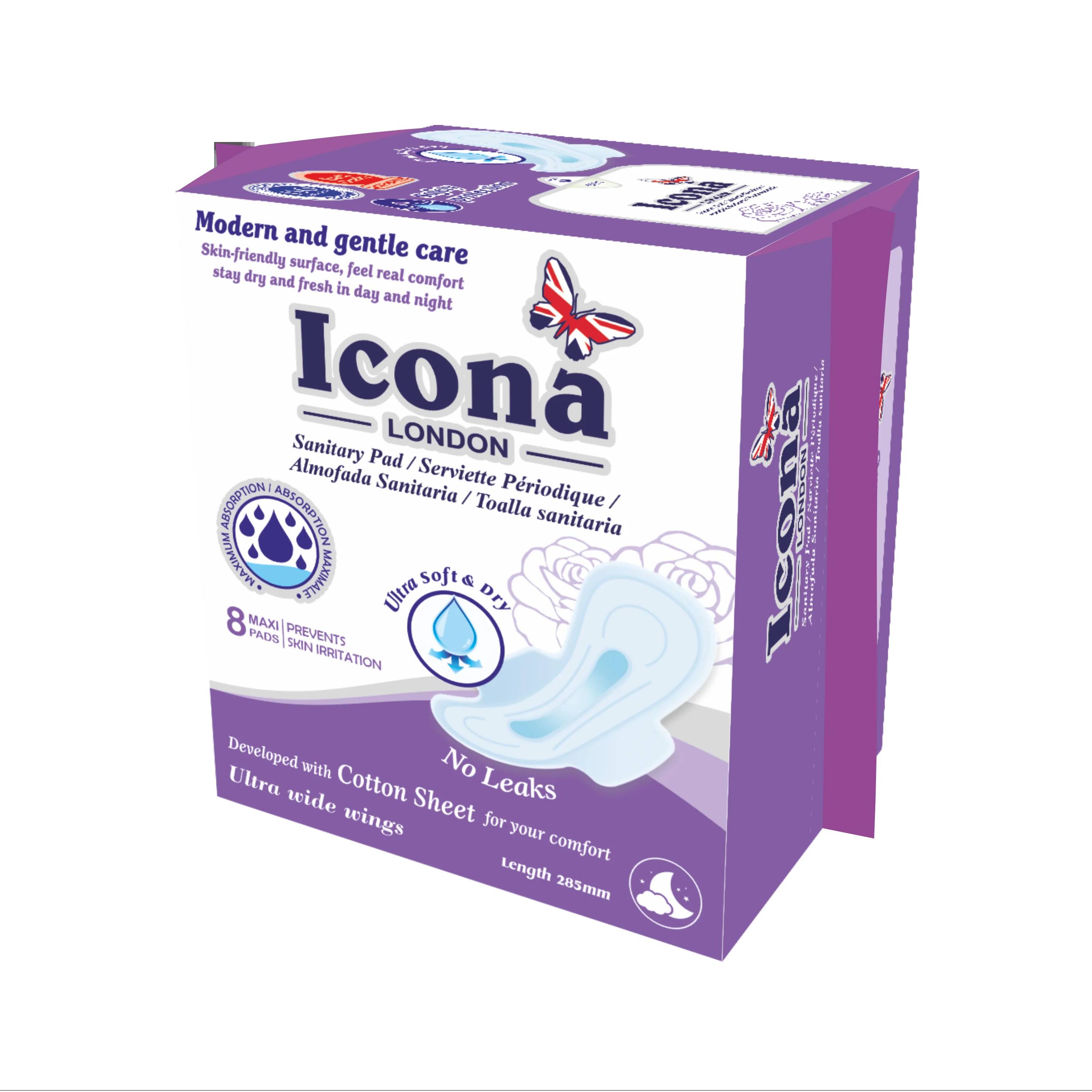 ICONA LONDON 8 MAXI PADS LAVENDER