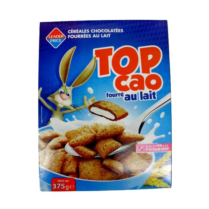 LEADER PRICE TOPCAO CEREAL FOURRAGE AU LAIT 375G