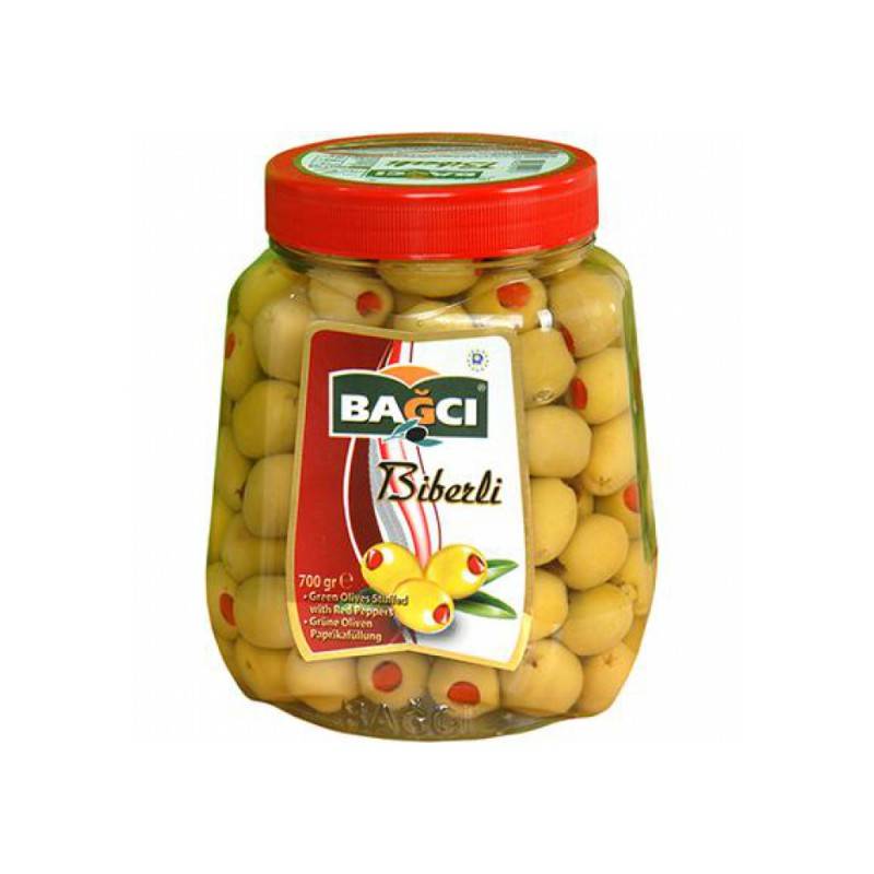 BAGCI GREEN OLIVES WITH PEPPER 700G