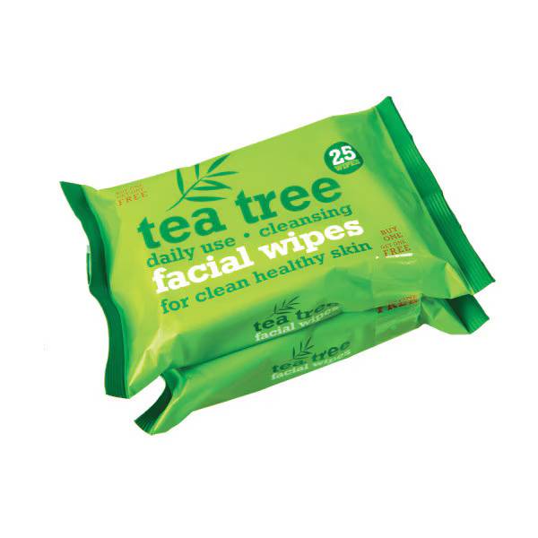 TEA TREE FACIAL WIPES TWIN PACK 25S