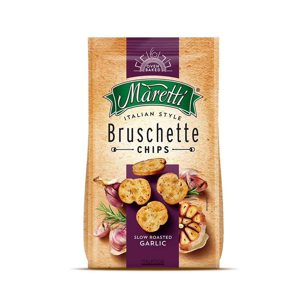 MARETTI BRUSCHETTE CHIPS GARLIC 70G