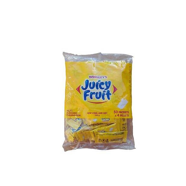 WRIGLEY'S JUICY FRUIT 50 PACKETS 240G