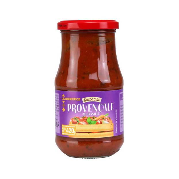 LEADER PRICE SAUCE PROVENCALE AU BASILIC 420G