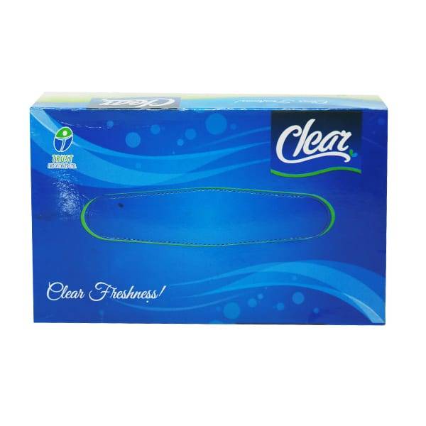 CLEAR FACIAL TISSUE BOX 100(2PLY)