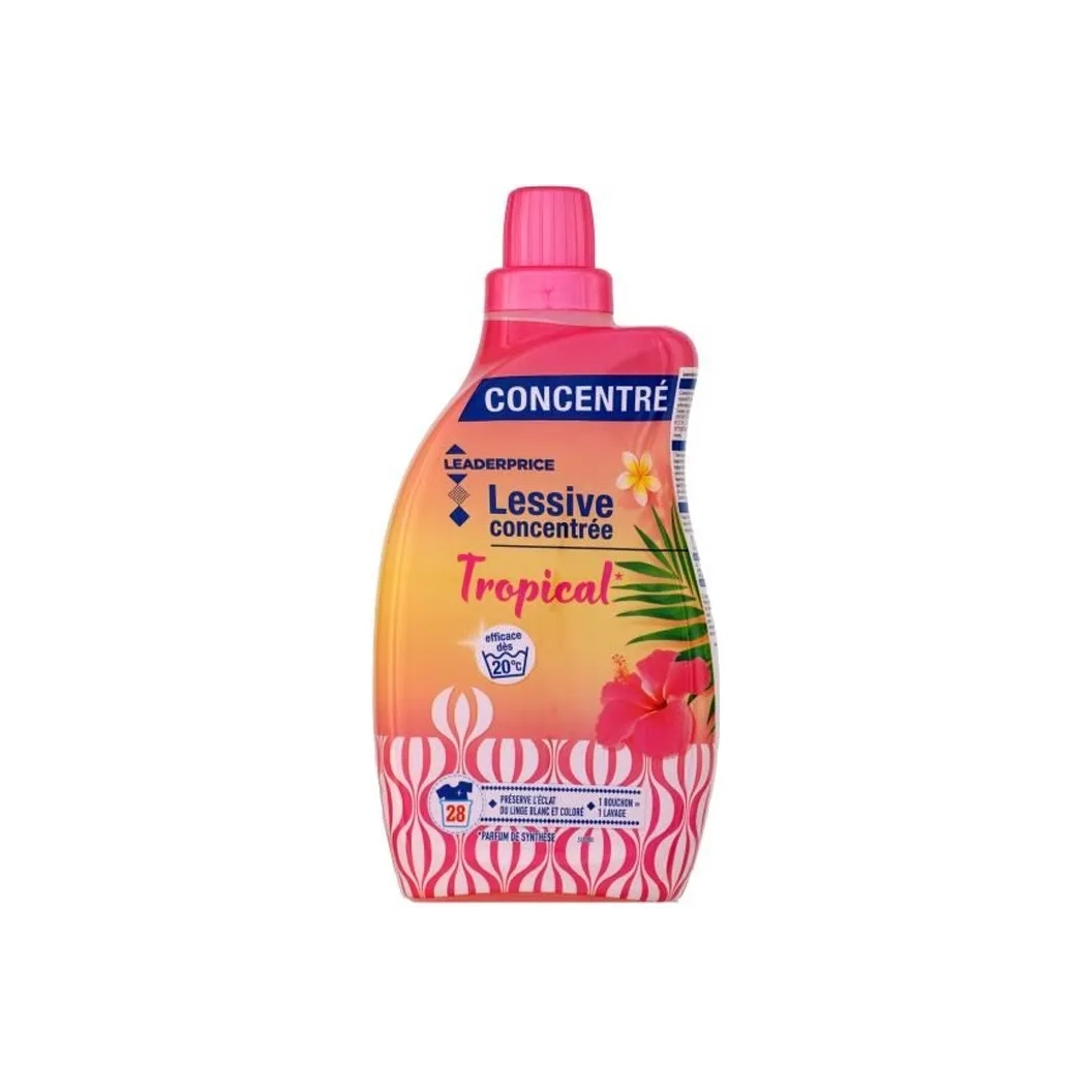 LEADER PRICE LESSIVE CONCENTREE TROPICAL 980ML