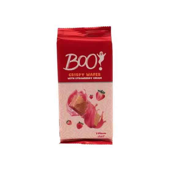 BOO CRISPY WAFER WITH STRAWBERRY CREAM 38G