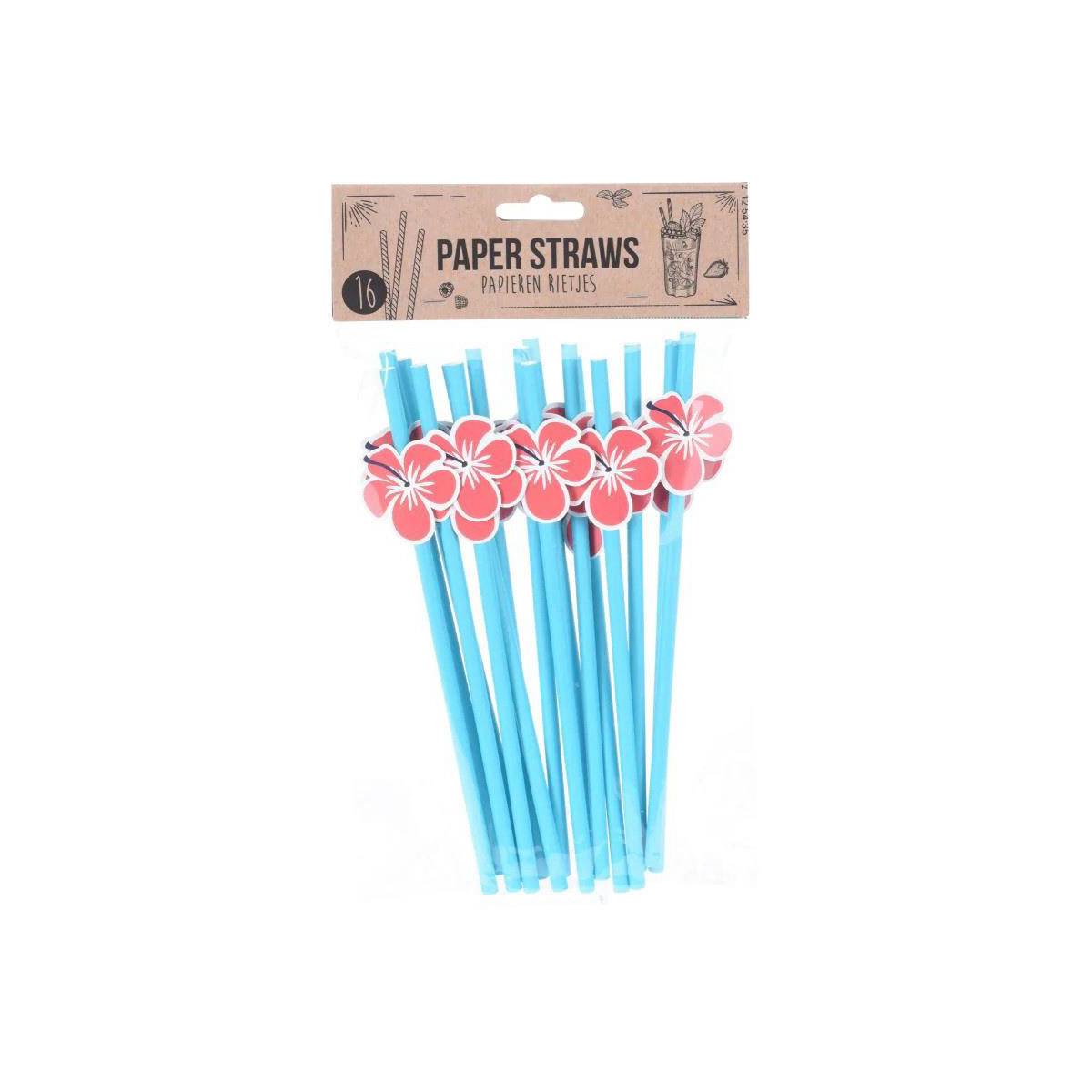 DRINKING PAPER STRAWS 16PCS